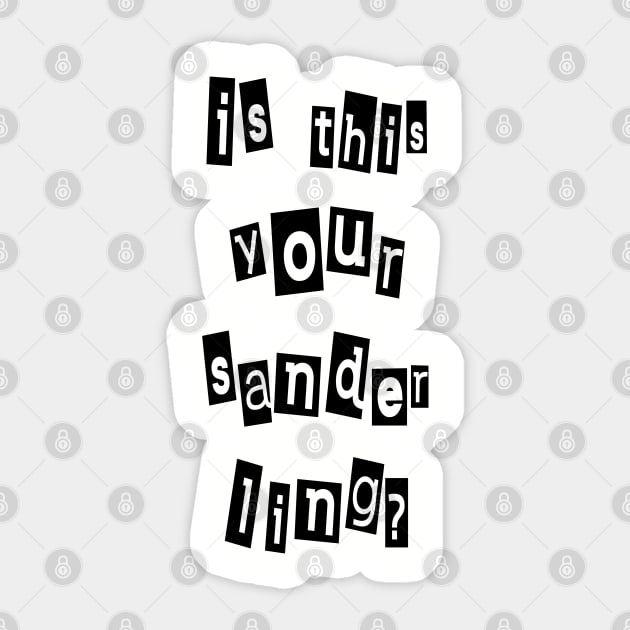 Is this your Sanderling? Sticker by Spiralpaper